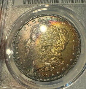 1880�N �����K����� PCGS MS63 �S�[���h�V�[���h �������\�ʂ̐F����
