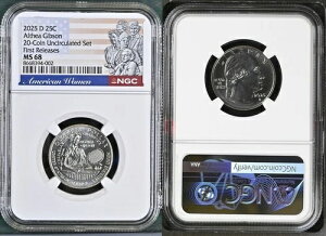 2025 D �A���e�A�E�M�u�\�� 25�Z���g NGC MS 68 �A�����J���E�E�[�}���E�N�H�[�^�[ �������[�X