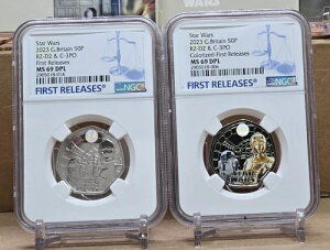 2023N p 50yX X^[EH[Y R2-D2 & C-3PO 2̃Zbg NGC MS69 DPL FR jEG