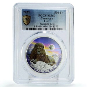 �J�����[�� 500�t���� �ۑS �T�o���i ���� ���C�I�� ���� MS69 PCGS �_�ƃR�C�� 2022