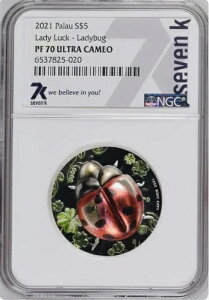 7K Metals 2021 レディラック レディバグ NGC PF70 ウルトラカメオ リパブリック パラオミント 2021!