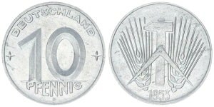 GDR 10 Pfennig 1953 E 󏭔N / RC}[N ؎ 78211-