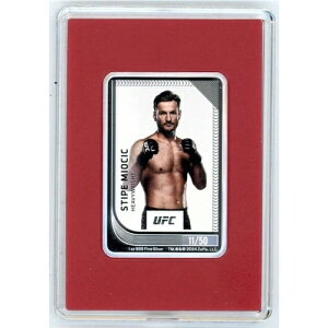 �X�e�B�y�E�~�I�V�b�` 2024 $2 UFC �~���g �g���[�f�B���O �V���o�[ �R�C�� �j�E�G �j���[�W�[�����h �~���g COA #11/50