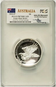 2014年 5オンス シルバー オーストラリア ウェッジテールイーグル PCGS PR70DCAM 箱・保証書付き