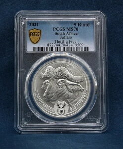 2021�N ��A�t���J �r�b�O�t�@�C�u �o�b�t�@���[ 5�����h PCGS MS70 �S�[���h�V�[���h