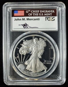 2016�N W�v���[�t �V���o�[�C�[�O�� PCGS PR 70 DCAM �t�@�[�X�g�X�g���C�N ���^�[�G�b�W �T�C������