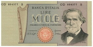 1000 ���� �G���[ �f�B �X�^���p �f�Z���g���[�^ GIUSEPPE VERDI II TIPO 10/05/1979 SUP+