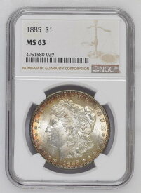【極美品/品質保証書付】 アンティークコイン モダンコイン [送料無料] 1885 PモルガンシルバーダラーNGC MS-63 1885 P Morgan Silver Dollar NGC MS-63
