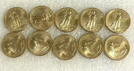 【極美品/品質保証書付】 アンティークコイン モダンコイン [送料無料] たくさんの10ゴールド2023 US 1オンスアメリカンイーグル$ 50ゴールドイーグルコイン Lot of 10 Gold 2023 US 1oz American Eagle $50 Gold Eagle Coins