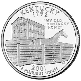 【極美品/品質保証書付】 アンティークコイン モダンコイン [送料無料] 2001 P-ケンタッキー - 州四半期 2001 P - Kentucky - State Quarter