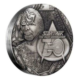 【極美品/品質保証書付】 アンティークコイン モダンコイン [送料無料] スタートレック次世代中eu司令官Worf 2017 2oz Silver Antique Coin Star Trek Next Generation Lieutenant Commander Worf 2017 2oz Silver Antique Coin