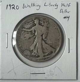 【極美品/品質保証書付】 アンティークコイン モダンコイン [送料無料] 1920 Pウォーキングリバティシルバーハーフダラー＃4 1920 P Walking Liberty Silver Half Dollar #4