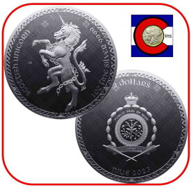 【極美品/品質保証書付】 アンティークコイン モダンコイン [送料無料] 2023ニュースコットランドユニコーン紋章シリーズ$ 2 0.9999 1カプセルのオンスシルバーコイン 2023 Niue Scottish Unicorn Heraldic Series $2 0.9999 1 oz Silver Coin in Capsule