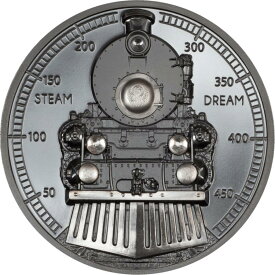 【極美品/品質保証書付】 アンティークコイン モダンコイン [送料無料] 2023クックアイランドジャーニースチームドリームトレイン2オンスシルバーブラックプルーフコイン 2023 Cook Islands The Journey Steam Dream Train 2oz Silver Black Proof Coin