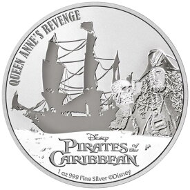 【極美品/品質保証書付】 アンティークコイン モダンコイン [送料無料] 2021ニウエ・パイレーツ・オブ・カリビアン - アン女王の復ven 1オンス・シルバー・ブー・コイン 2021 Niue Pirates of the Caribbean - Queen Anne's Revenge 1oz Silver BU Coin