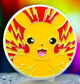 【極美品/品質保証書付】 アンティークコイン モダンコイン [送料無料] ポケモンはすべてのピカチュウエナメル1オンス.999シルバーラウンドカリザードをキャッチします Pokemon Gotta Catch 'Em All Pikachu Enameled 1 oz .999 Silver Round charizard