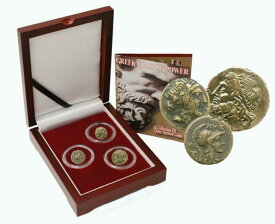 【極美品/品質保証書付】 アンティークコイン モダンコイン [送料無料] ギリシャの権力の神々：3つの古代ギリシャの青銅のコインの箱 Greek Gods of Power: Box of 3 Ancient Greek Bronze Coins