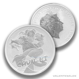 【極美品/品質保証書付】 アンティークコイン モダンコイン [送料無料] ストリートファイターチュンリー1オズトゥバルシルバー.999シルバーコイン Street Fighter Chun Li 1 oz Tuvalu Silver .999 Silver coin