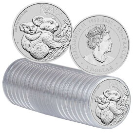 【極美品/品質保証書付】 アンティークコイン モダンコイン [送料無料] 20オーストラリアのロール2023-p $ 1 1オンスシルバーコアラブ Roll of 20 Australia 2023-P $1 1-oz Silver Koala BU