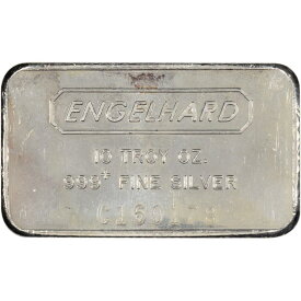 【極美品/品質保証書付】 アンティークコイン モダンコイン [送料無料] 10オンスシルバーバー-Engelhard .999ファイン - ワイドシリアルロゴ 10 oz Silver Bar - Engelhard .999 Fine - Wide Serial Logo