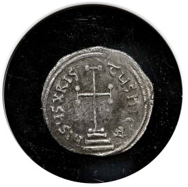 【極美品/品質保証書付】 アンティークコイン モダンコイン [送料無料] コンスタンティンVを備えたレオIII、AD 720-741。シルバーミリリアン、NGCファイン Leo III with Constantine V, AD 720-741. Silver Miliaresion, NGC Fine