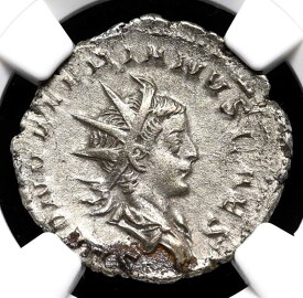 【極美品/品質保証書付】 アンティークコイン モダンコイン [送料無料] Saloninus Caesar、広告258-260。シルバーアントニニアニュス、NGC CH VF Saloninus Caesar, AD 258-260. Silver Antoninianus, NGC Ch VF