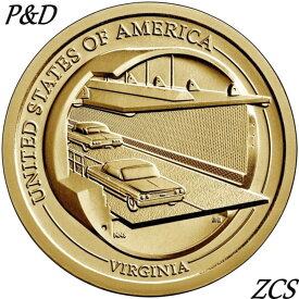 【極美品/品質保証書付】 アンティークコイン モダンコイン [送料無料] 2021 P＆Dアメリカンイノベーション$ 1ドルコインロールミントバージニアチェサピークベイ 2021 P&D American Innovation $1 Dollar Coin Roll Mint Virginia Chesapeake Bay