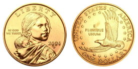 【極美品/品質保証書付】 アンティークコイン モダンコイン [送料無料] 2004 P＆Dネイティブアメリカンインディアン1ドルコインサカガウィアコインマネー米国ミント 2004 P&D Native American Indian One Dollar Coin Sacagawea Coins Money U.S. Mint