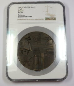 【極美品/品質保証書付】 アンティークコイン モダンコイン [送料無料] 1982 NGC MS65 |ポルトガル - ブラスEPACメダル＃40229V 1982 NGC MS65 | PORTUGAL - BRASS EPAC Medal #40229V