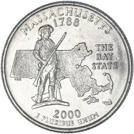 【極美品/品質保証書付】 アンティークコイン モダンコイン [送料無料] 2000 D州四半期のマサチューセッツ州BU CN-CLAD US COIN 2000 D State Quarter Massachusetts BU CN-Clad US Coin