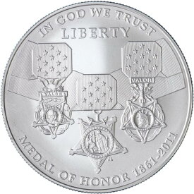 【極美品/品質保証書付】 アンティークコイン モダンコイン [送料無料] 2011 SメダルオブオナーBU記念90％シルバーダラーUSコイン 2011 S Medal of Honor BU Commemorative 90% Silver Dollar US Coin