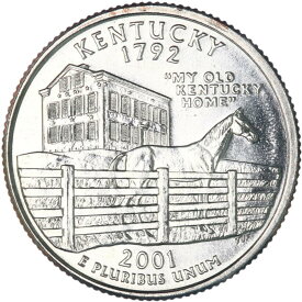 【極美品/品質保証書付】 アンティークコイン モダンコイン [送料無料] 2001 P State Quarter Kentucky Bu CN-Cn-Con-Con Coin 2001 P State Quarter Kentucky BU CN-Clad US Coin