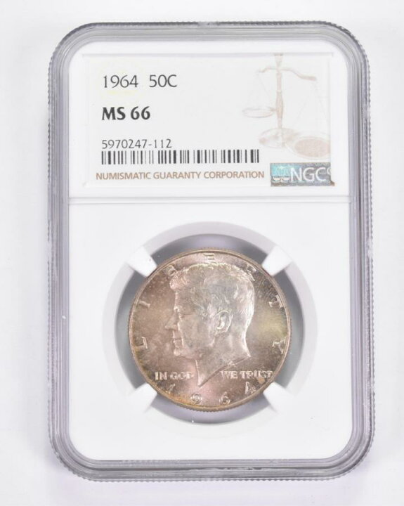 楽天市場】MS66 1964 Kennedy Half Dollar -Graded NGC Toned！ *9069 