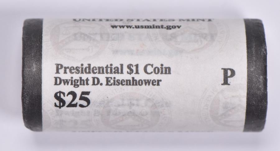 アンティークコイン モダンコイン [送料無料] 2015-Pドワイトアイゼンハワー大統領$ 1コインロール$ 25 UN US MINT BU 2015-P Dwight Eisenhower Presidential $1 Coin Roll $25 Unc US Mint BUのサムネイル