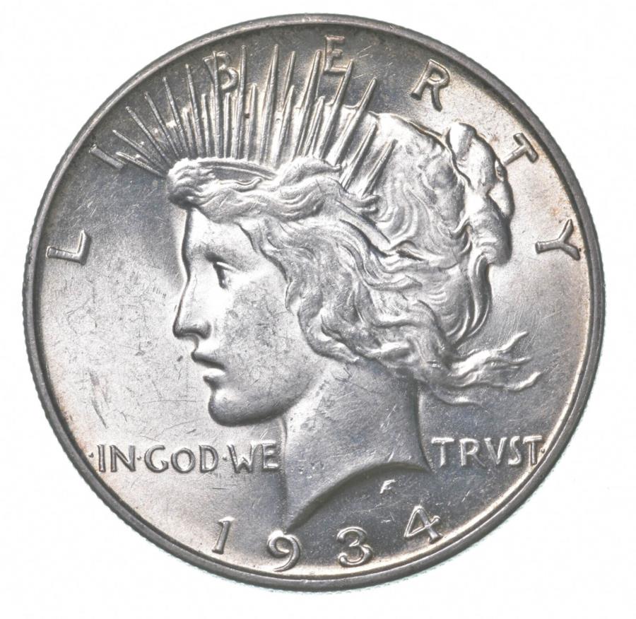 アンティークコイン モダンコイン [送料無料] 1934-D平和シルバーダラー *4341 1934-D Peace Silver Dollar *4341のサムネイル