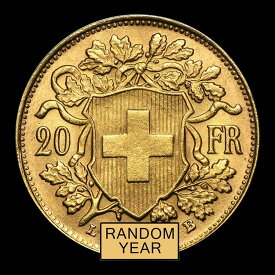 【極美品/品質保証書付】 アンティークコイン モダンコイン [送料無料] 特別価格！スイスゴールド20フランヘルベティアAU（ランダム年） SPECIAL PRICE! Swiss Gold 20 Francs Helvetia AU (Random Year)