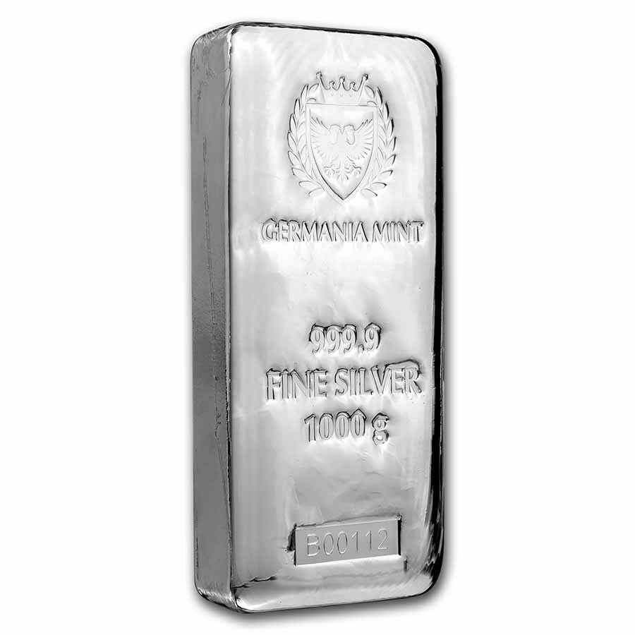 アンティークコイン モダンコイン [送料無料] 1キロシルバーバー - ゲルマニアミント（1000グラム、シリアル化） 1 kilo Silver Bar - Germania Mint (1000 gram Serialized)