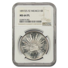 【極美品/品質保証書付】 アンティークコイン モダンコイン [送料無料] 1897-ZSメキシコシルバー8リアルスMS-64 NGC（PL）-SKU＃259189 1897-Zs Mexico Silver 8 Reales MS-64 NGC (PL) - SKU#259189