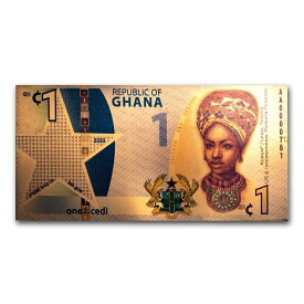【極美品/品質保証書付】 アンティークコイン モダンコイン [送料無料] 2020ガーナ共和国1/1000オンスゴールドアフリカリバティホイルノート-SKU＃218166 2020 Republic of Ghana 1/1000 oz Gold African Liberty Foil Note - SKU#218166