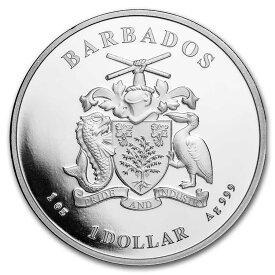 【極美品/品質保証書付】 アンティークコイン モダンコイン [送料無料] 2022バルバドス1オンスシルバーカリビアンペリカンBU -SKU＃243413 2022 Barbados 1 oz Silver Caribbean Pelican BU - SKU#243413