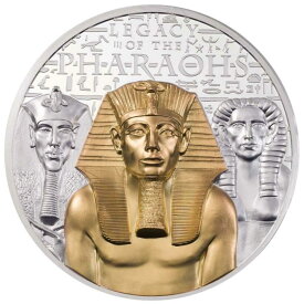 【極美品/品質保証書付】 アンティークコイン モダンコイン [送料無料] 2022ファラオシルバーコインの遺産 - クックアイランド - 部分的に金色-3オンスpp- 2022 Heritage of the Pharaohs Silver Coin - Cook Islands - Partially Golded - 3 Oz PP-