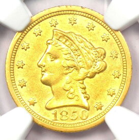 【極美品/品質保証書付】 アンティークコイン モダンコイン [送料無料] 1850 -O Liberty Gold Quarter Eagle $ 2.50 COIN -CERTIFIED NGC AU55 -RARE DATE！ 1850-O Liberty Gold Quarter Eagle $2.50 Coin - Certified NGC AU55 - Rare Date!