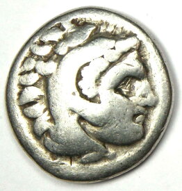 【極美品/品質保証書付】 アンティークコイン モダンコイン [送料無料] 古代アレクサンダーザグレートARドラクムシルバーコイン323紀元前 - ファイン / VF状態 Ancient Alexander the Great AR Drachm Silver Coin 323 BC - Fine / VF Condition