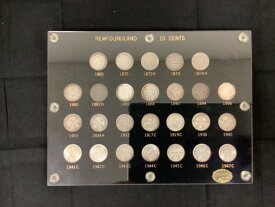 【極美品/品質保証書付】 アンティークコイン モダンコイン [送料無料] 完全なカナダ（ニューファンドランド）10セントシルバーコインセット - 首都-26コイン!!! COMPLETE Canada (Newfoundland) 10 Cents Silver Coin Set - CAPITAL - 26 COINS!!!