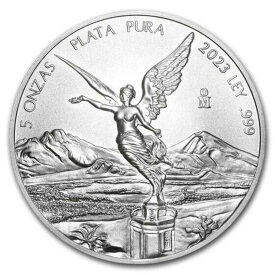 【極美品/品質保証書付】 アンティークコイン モダンコイン [送料無料] リバタドの女神の女神シルバーコイン5オンス999シルバーメキシコ2023 st/bu- Libertad Goddess of Victory Silver Coin 5 oz 999 Silver Mexico 2023 ST/BU-