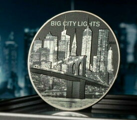 【極美品/品質保証書付】 アンティークコイン モダンコイン [送料無料] 2022クックアイランドビッグシティライト - ニューヨークHR 1オンス.999シルバープルーフコイン 2022 Cook Islands Big City Lights - New York HR 1 oz .999 Silver Proof Coin