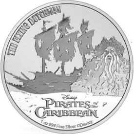 【極美品/品質保証書付】 アンティークコイン モダンコイン [送料無料] 2021 $ 2 niueディズニーパイレーツオブザカリビアンフライングダッチマン1オンスシルバーコイン 2021 $2 Niue Disney Pirate Of The Caribbean THE FLYING DUTCHMAN 1 Oz Silver Coin