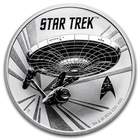 【極美品/品質保証書付】 アンティークコイン モダンコイン [送料無料] 2016 $ 1 Tuvalu Star Trek U.S.S.EnterPrise 1 Oz Silver Bu Coin。 2016 $1 Tuvalu STAR TREK U.S.S.ENTERPRISE 1 Oz Silver BU Coin.