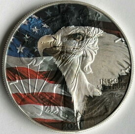【極美品/品質保証書付】 アンティークコイン モダンコイン [送料無料] 愛国的なバルドアメリカンシルバーイーグル1オンス.999限定版シルバーダラーコイン Patriotic Bald American Silver Eagle 1oz .999 Limited Edition Silver Dollar Coin