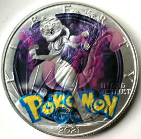 【極美品/品質保証書付】 アンティークコイン モダンコイン [送料無料] ポケモンGO Mewtwo American Silver Eagle 1oz .999 Limited ed。シルバーダラーコイン Pokemon Go Mewtwo American Silver Eagle 1oz .999 Limited Ed. Silver Dollar Coin